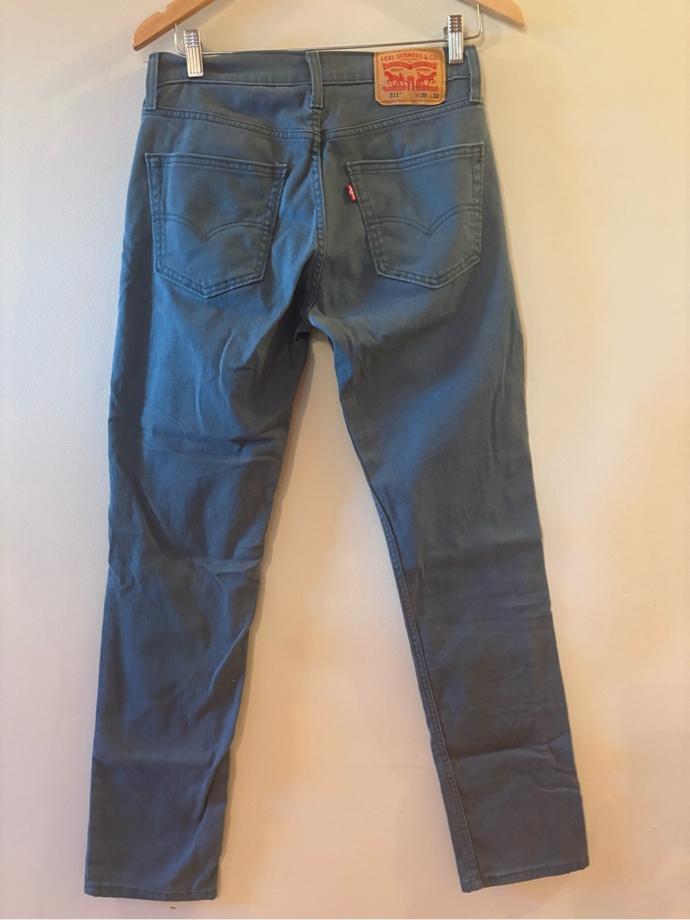 Levi's 511 Slim Fit Men's Jeans Gray Blue Wash 30x32.